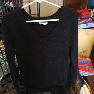 Charming Black V-Neck Sweater by American Rag